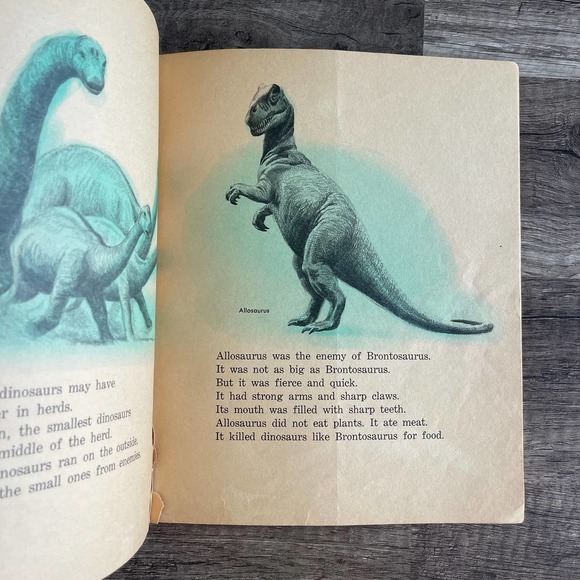 DINOSAUR STORY by JOANNA COLE MORT KUNSTLER | SCHOLASTIC [ VINTAGE 1974 ] - Picture 6 of 12